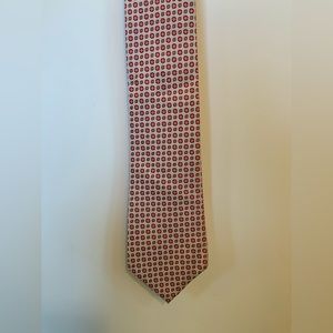 Banana Republic 100% Silk Red and White Tie